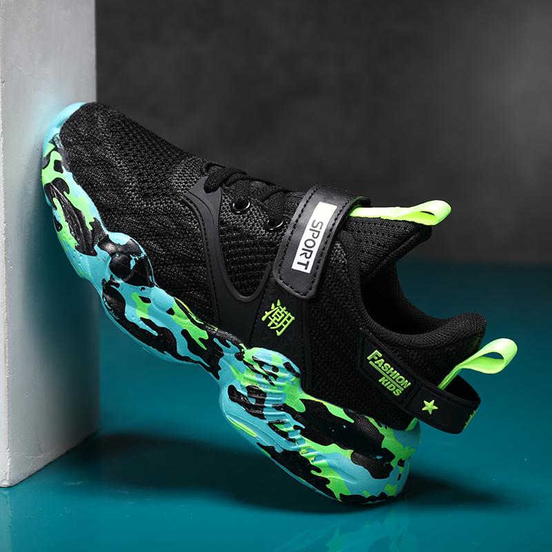 Casual sneakers voor kinderen Zomerjongen Meisje Lichte sportloopschoenen Holle ademende kinderen platte wandelschoenen Tienertennistrainer