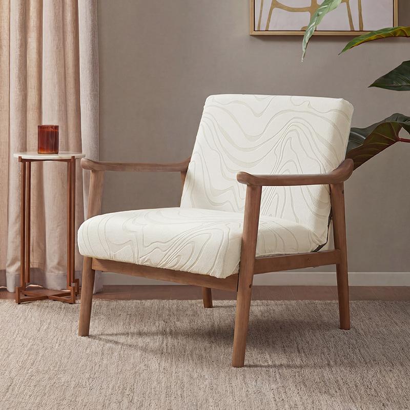 

Nordic Jacquard Armchair Cover with Zipper Stretch Sofa Slipcover Furniture Protector Dustproof Chair Cover for Room Home Decor