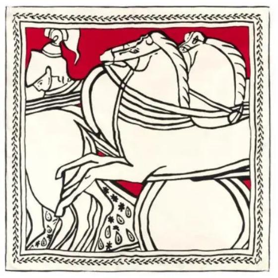 90cm Manual Hand Rolled Twill Silk Scarf Women Horse Print Square Scarves Echarpes Foulards Femme Wrap Lady Scarves