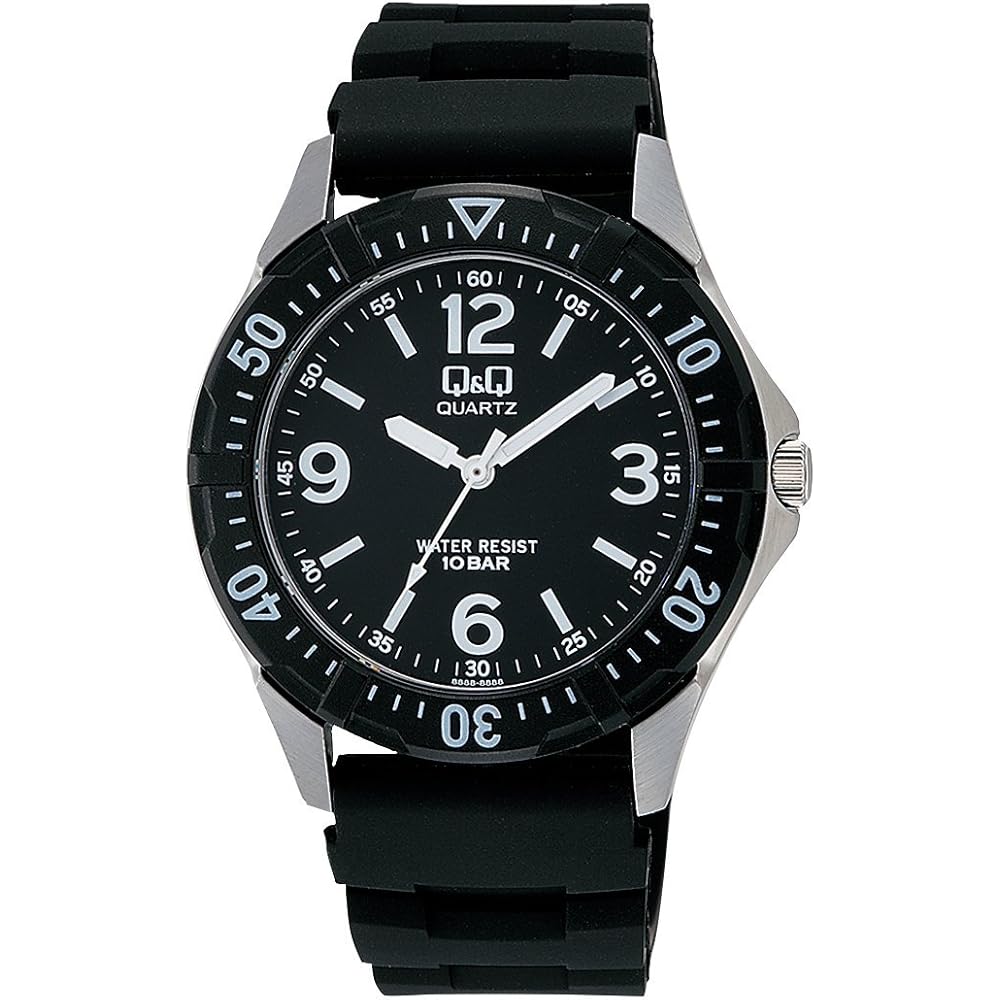 Citizen Q&Q Analog Waterproof Watch with Urethane Strap Men s Black