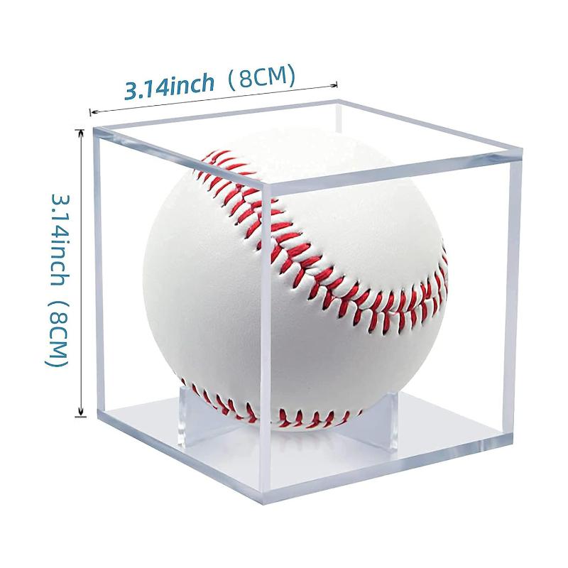 80mm Acrylic Baseball Display Box Dustproof Lightweight Protective Holder for Baseball Souvenir Gift Collection