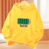 New Low Battery Help Me Printing Hooded Kids Hoodies Sweatshirts Boys Spring Autumn Hip Hop Basic Coat