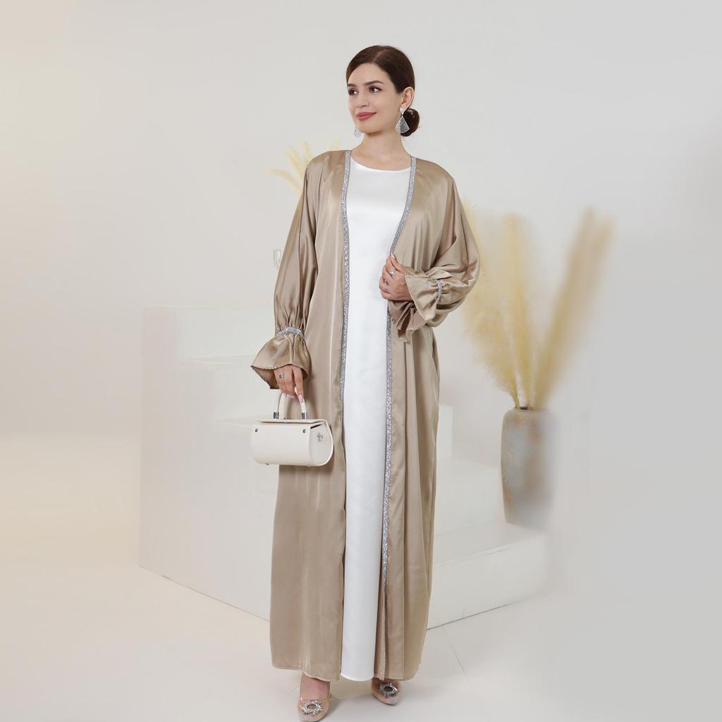 Loriya Dubai Daily Beaded Bell Sleeve Dress Robe LR633