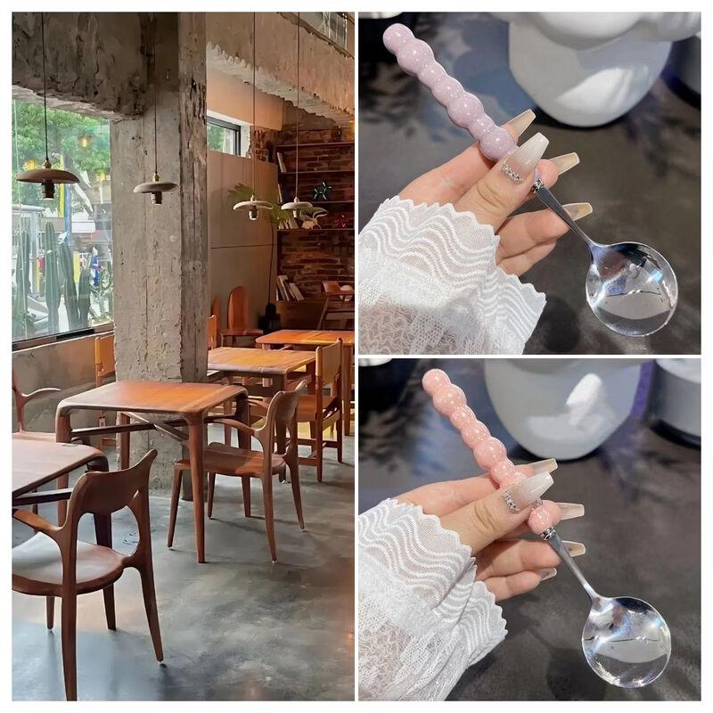 Bayou Pearl Ceramic-Look Stainless Steel Spoons