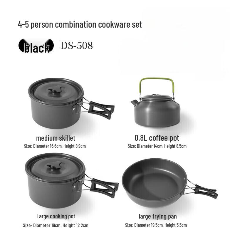 ZISIZ Portable Camping Cookware Set 20x20cm
