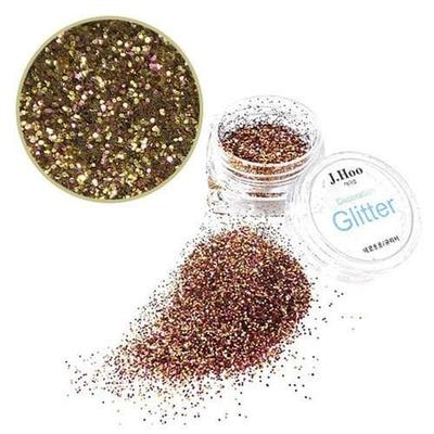 J.HOO Two-tone Hexagon Glitter_02. Gold + Brown (S2112191)