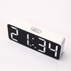 Nordic Style White Texture Alarm Clock Simple Rectangular Large Font Clock Two Sets of Alarm Clock