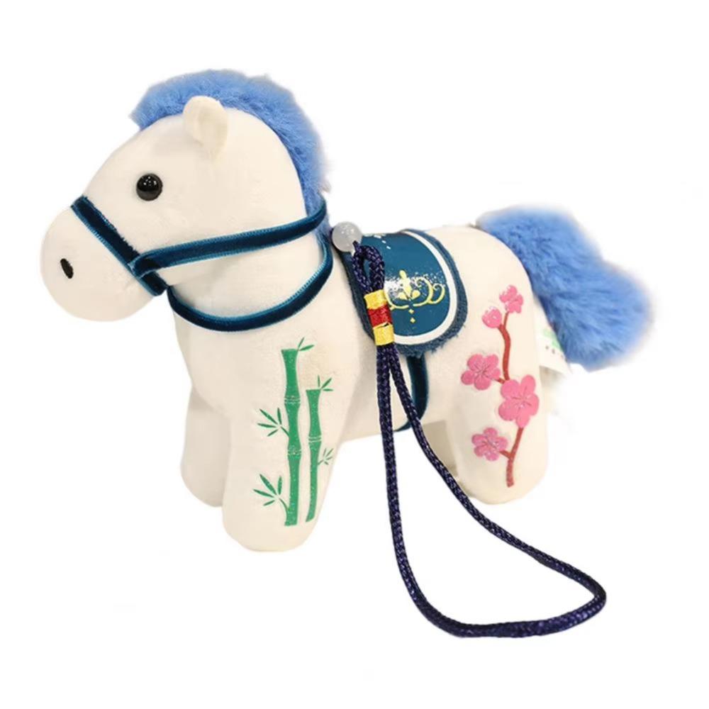 Cute Stuffed Animal Horse Kawaii Zodiac Pony Figurine Plush Horse Doll Pendant Chinese Zodiac