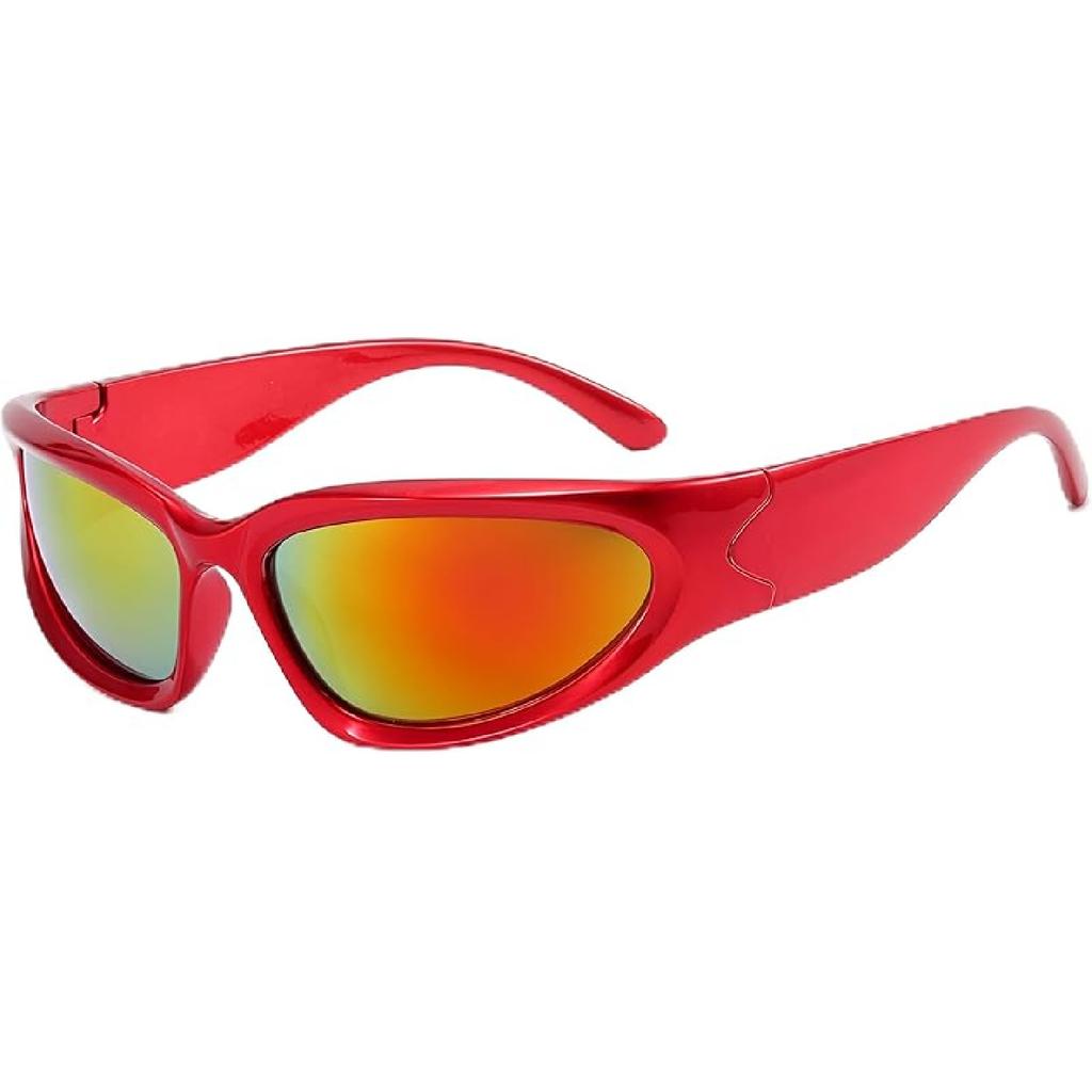 LASPOR Wrap Around Sport Sunglasses for Women Men Sport Shades Glasses Y2K Sunglasses