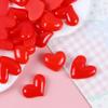 Peach & Red Heart Resin Accessories for DIY Phone Cases & Clothing Decor