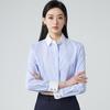 KASEYE Striped Long-Sleeve Professional Work Shirt