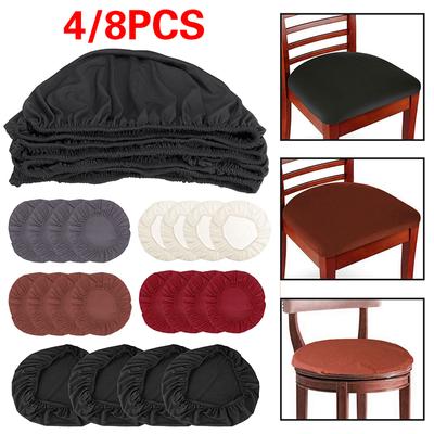 Housses de chaise élastiques, 8/4 pièces, décoration adaptée aux chaises oblongues/carrées/rondes