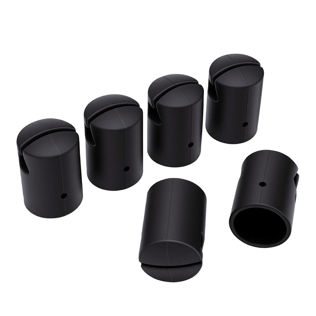 6 Pezzi Tappi per Pali Rete Trampolino Tappi Cilindrici in Plastica Coperture Protettive Superiori per Trampolino 6 Pezzi Tappi Neri