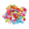 200pcs Plastic Material Heart Shaped Buttons Multicolor Resin Heart Buttons For Sewing