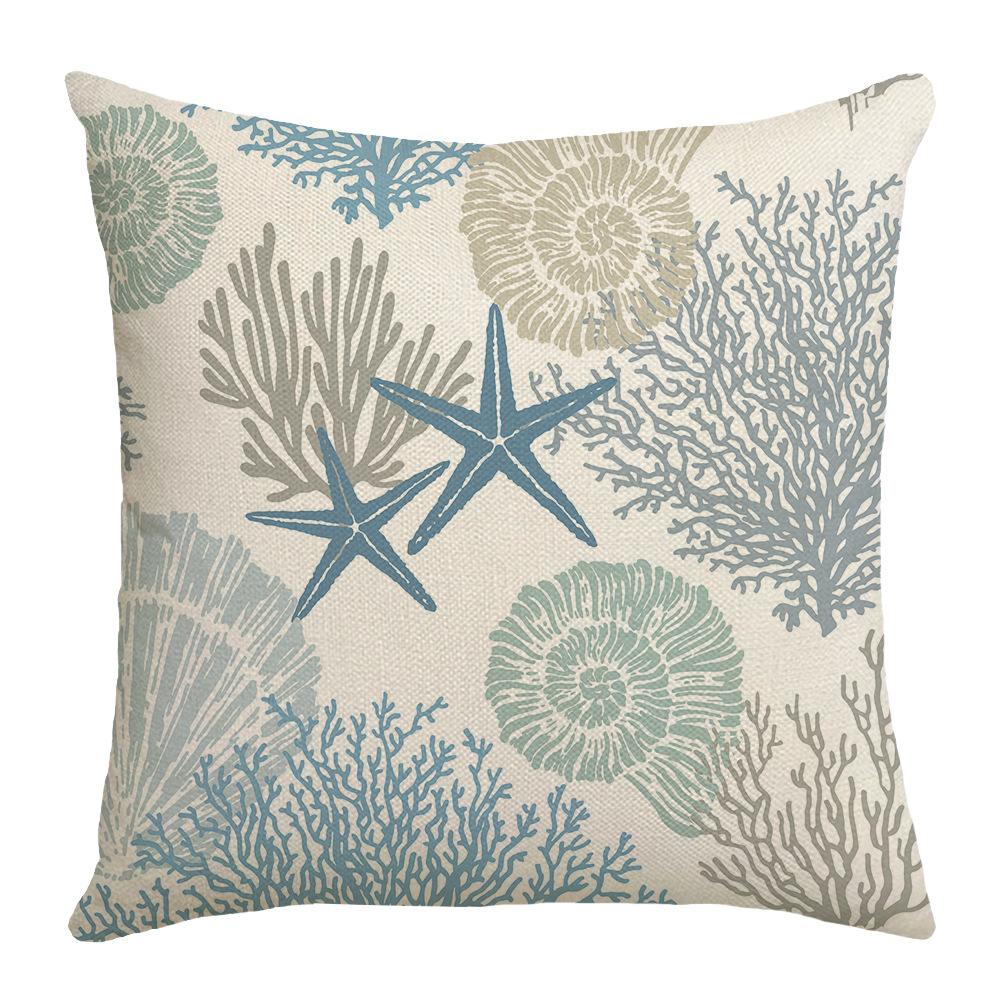 Bedroom Pillow Modern Simple Pillow Pillow Small Fresh Ocean Blue Back Square Living Room Pillow Case