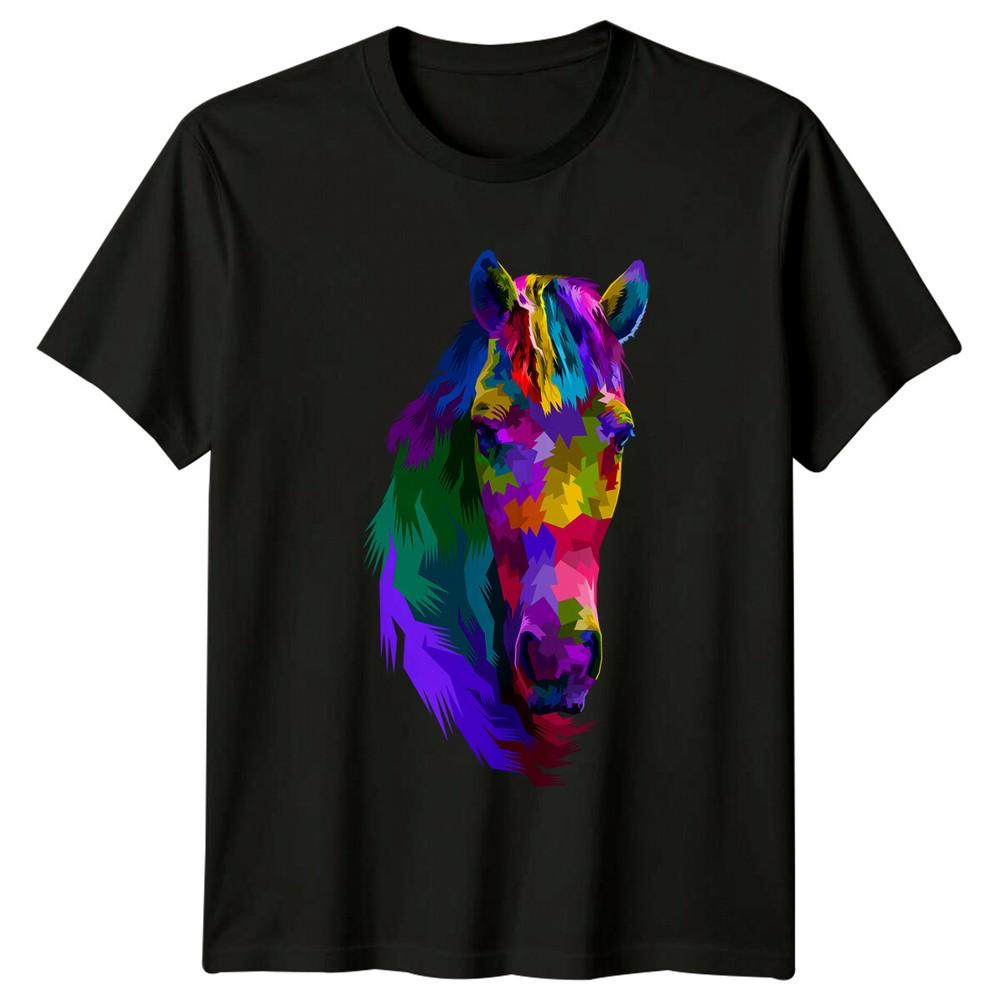 Pop Art Horse Head Animals Horses Mens TShirt Womens Graphic Tee Unisex Unisex T-Shirt XXXXL