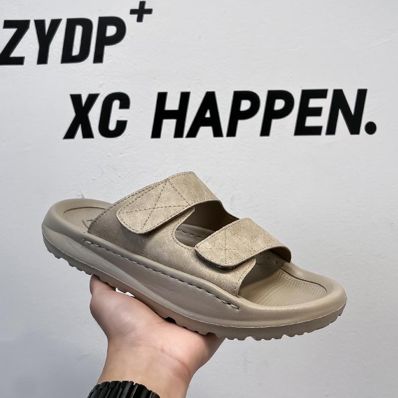 

Весна и лето новые сандалии для улицы, два вида ношения, нескользящие, повседневные, одно слово, перетаскивание, одежда для улицы, походная пляжная обувь 371216-A 38 белый