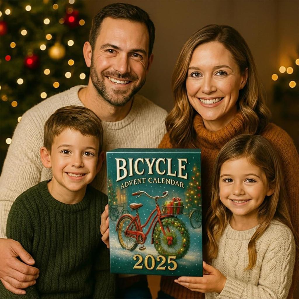 2025 Bicycle Themed Christmas Advent Calendar 24 Days Christmas Countdown Calendar Cycling Themed Xmas Gift Home New Year Decor