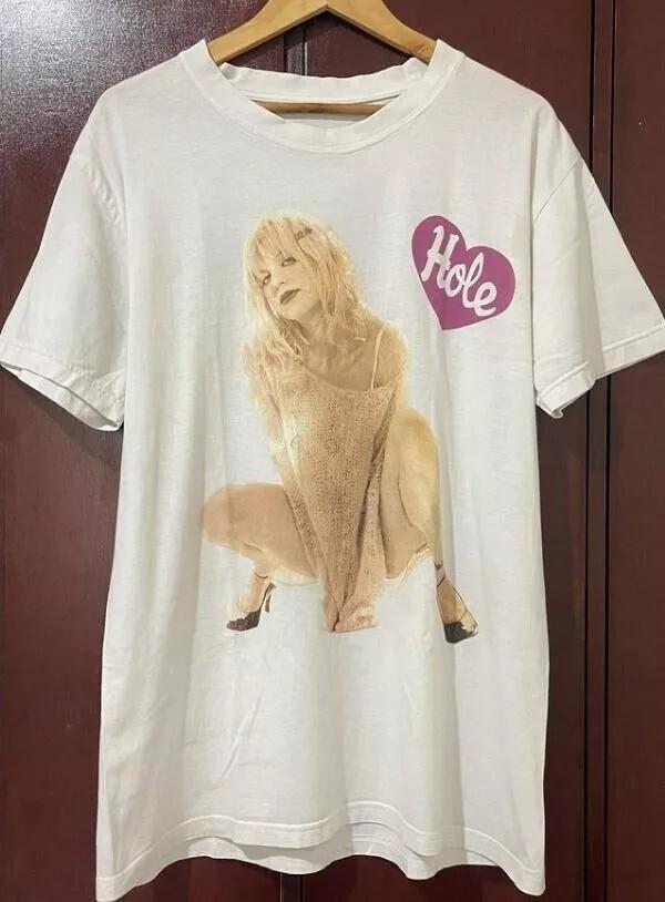 

Reprint Hole Band White Short Sleeve Cotton Tshirt Unisex S5XL Men Women Unisex T-Shirt S