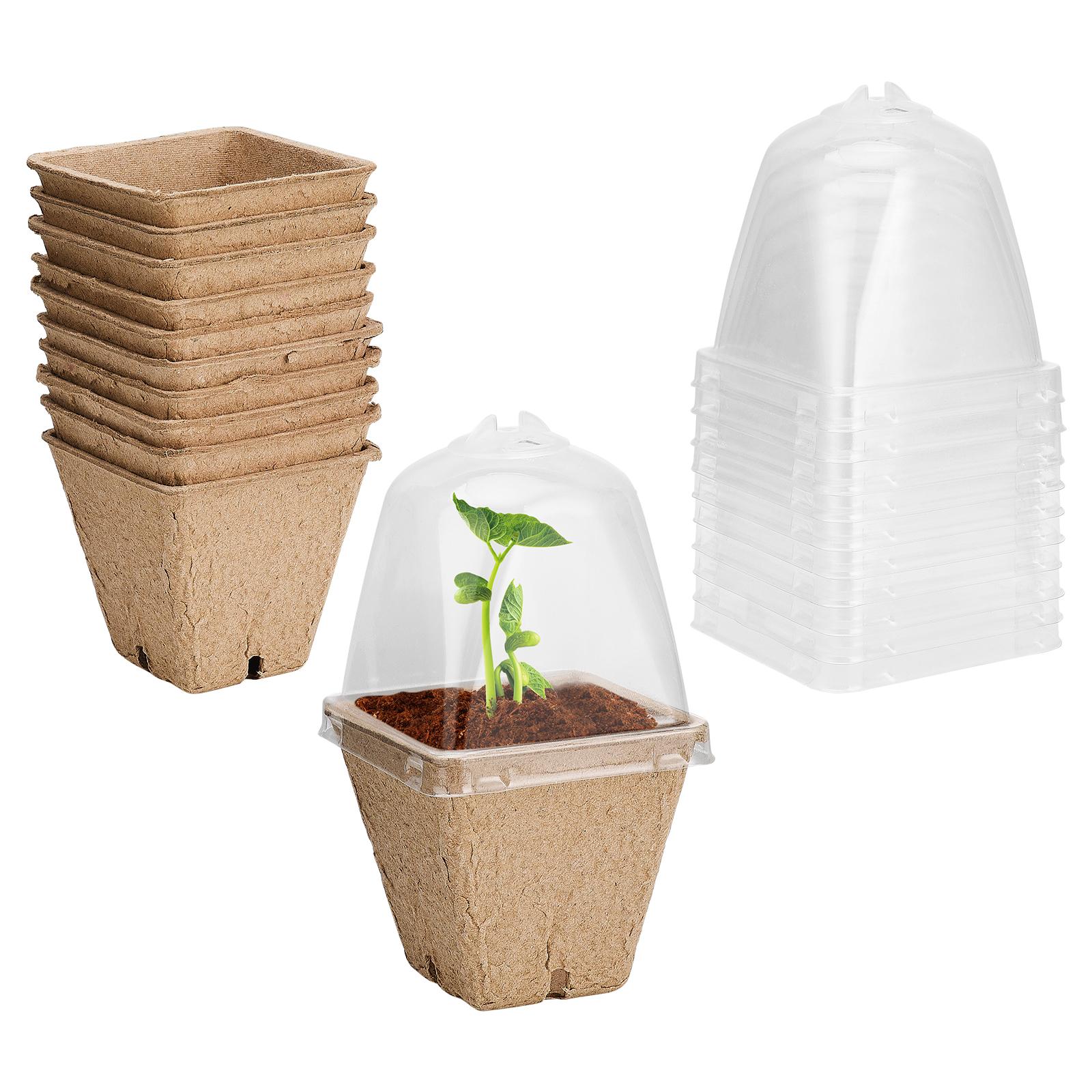 

Seedling Cup Biodegradable Planter Pots With Humidity Dome Plant Nursery Pots Type 2