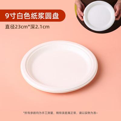 ZISIZ Round Sugarcane Pulp Disposable Plates