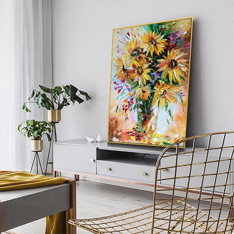 Van Gogh Sunflower Wall Art Poster Monet Abstract Vintage Mural Modern Home Decor Canvas Pictures Prints Living Room Decorate
