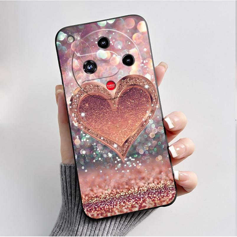 For Nubia Focus 2 5G Z2462N Case Luxury Fashion Butterfly Flowers Soft TPU Silicone Black Cover for ZTE Nubia Focus2 Phone Case