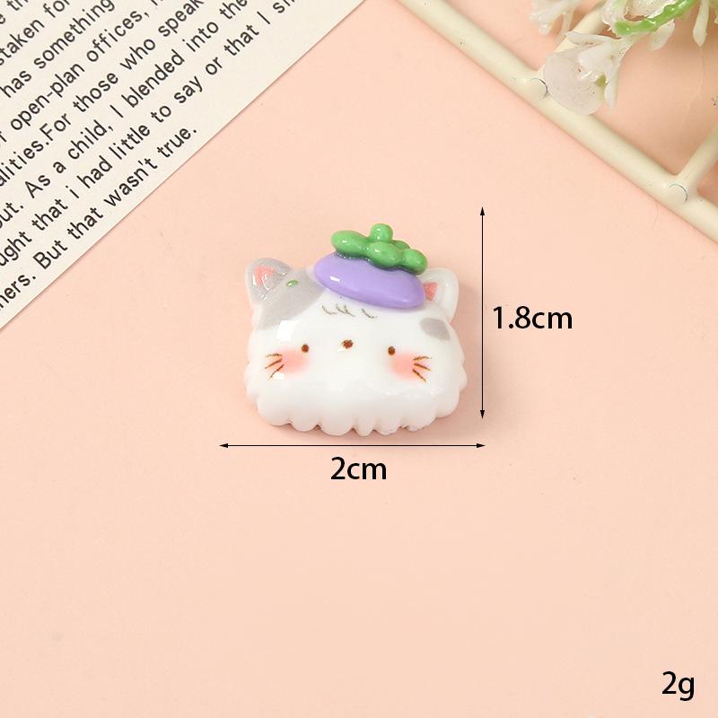 DIY Resin Ornament: Cute Fruit Animal Hat Stickers & Handmade Hair Clip Phone Case Accessories