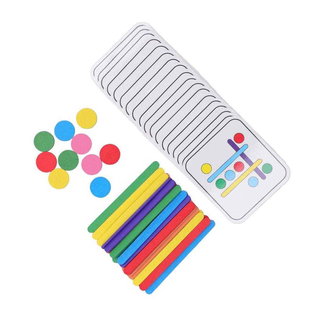 Kids Colorful Stick Puzzle Toy Color Sensory Colorful Stick Matching Cognition Development for Boys