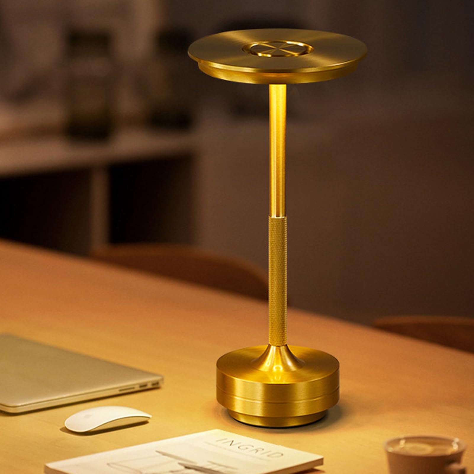 

Стильная ретро беспроводная настольная лампа с сенсорным управлением, скандинавский дизайн, для спальни, настольного или прикроватного освещения. Особенности 3 Цветовые температуры