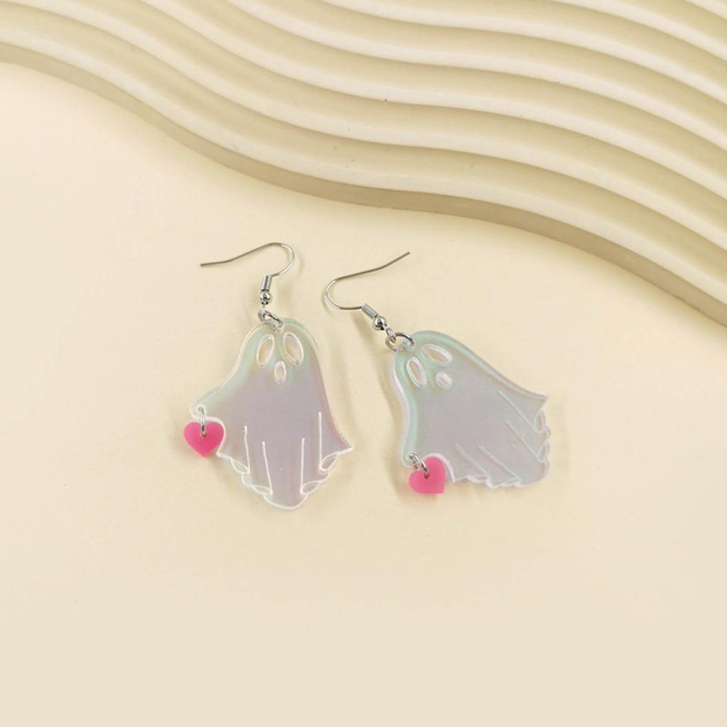 Funny Acrylic Halloween Specter Cartoon Earrings Halloween Costume Dangle Earrings for Women Party Jewelry Exaggeration