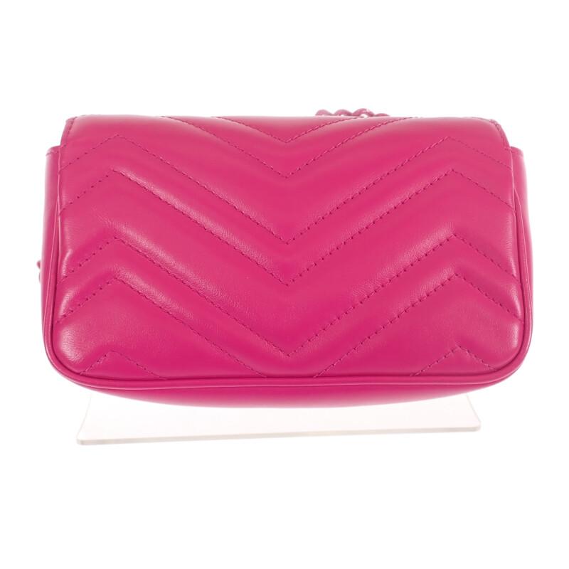 Gucci 699757 Shoulder Bag Fusha Pink Leather Women