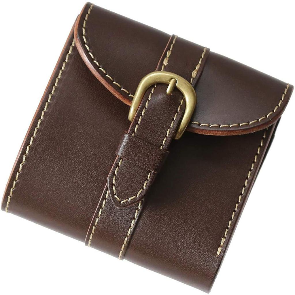 Belted Wallet Original Tochigi Leather Made in Japan Genuine Leather Chocolate [Porco Rosso] [sokunou]