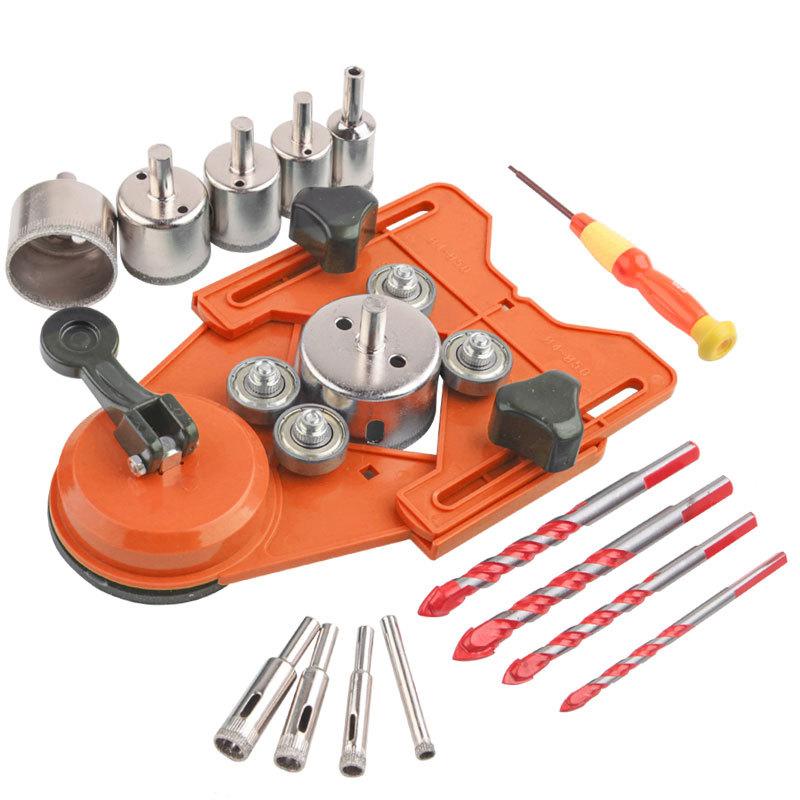 Otvírač mramorových děr, keramická dlaždice, lokátor skla, vrták Orange Triangle, Kombinovaná sada vrtáků Overlord