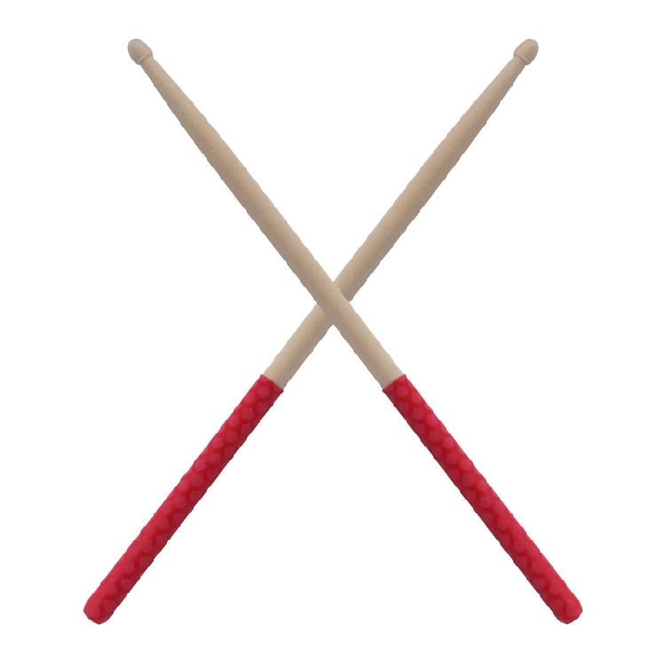 1 Pair Musical Instrument Percussion Accessory Drum Sticks with Non-Slip Handle