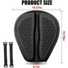 Breathable Anti-Slip Motorcycle Seat Cushion - 3D Honeycomb Gel Pad for Shock Absorption & Long-Distance Comfort