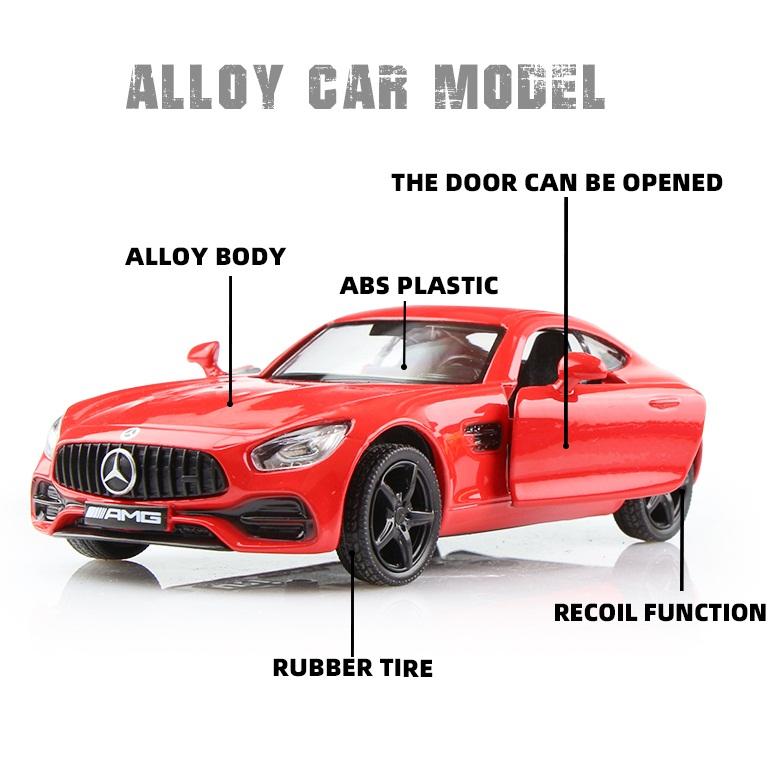 5 Inch Metal Car Simulation Exquisite Diecast & Toy Vehicle Mercedes Benz GTS AMG RMZ City 1:36 Alloy Model Gifts For Children