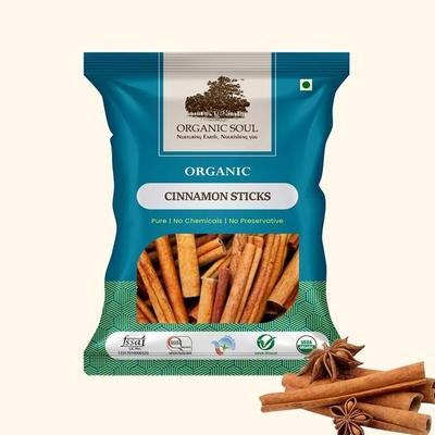 Organic Cinnamon Sticks (Organic Dalchini) Dalchini Stick 100 gram/Organic Certified/NPOP Certified