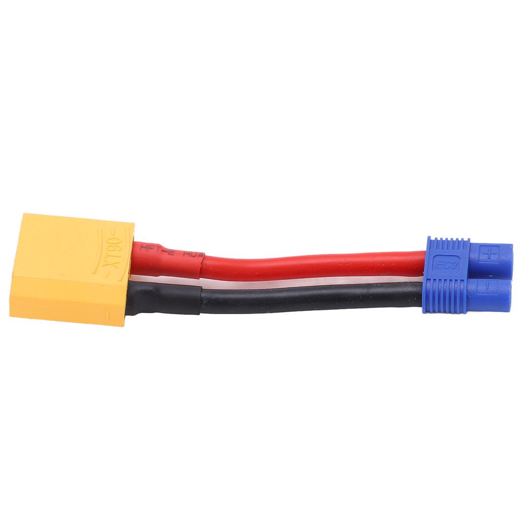 XT90 Female to EC3 Male Cable Reusable Connector Ends Safe Shell 12AWG 94mm 3.7in Length XT90 Male Plug for RC Car Model