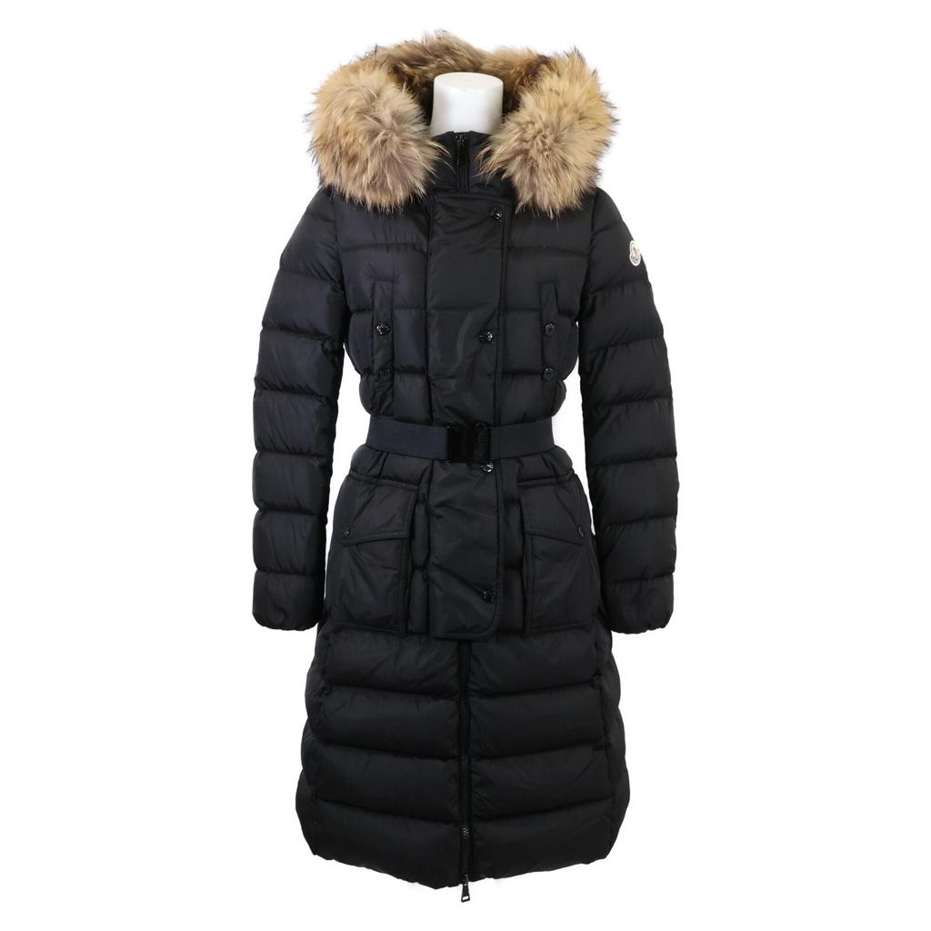 MONCLER [Domestic regular] KHLOE Chloe fur hooded down jacket coat 00 blackUsed