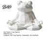 Frog Figurine Yoga Sculpture, 3D Printed Meditating Figurine, Faceted Frosted Texture Figure Sit in Meditation Statue for Desk Shelf Room Zen