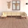 Day and Night - Day and Night Garden Furniture Set 7 Pieces and Cushions Solid Pine Wood