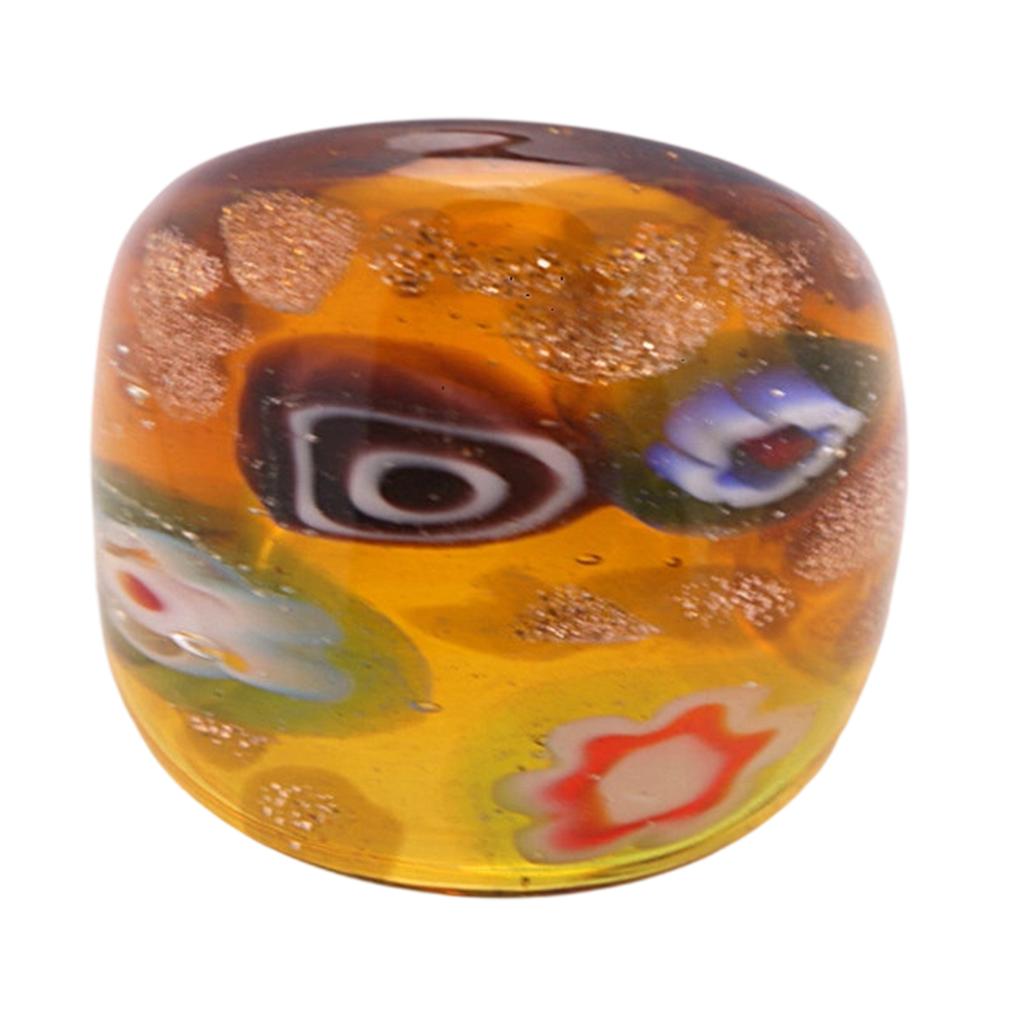 Elegant Etnisk Stil Glasring Elegant Handgjord Gåva Färgglada Fingerringar för Vardagsbruk och Speciella Tillfällen