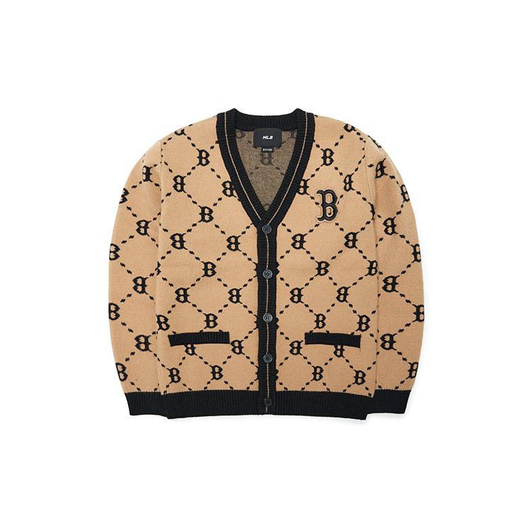 MLB Knitwear Unisex Beige Yellow 7AKCM0124-43BGS 145