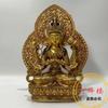 One Foot Four Arms Guanyin Boutique Red and Gold Pure Copper Gilt Buddha Statue Tibetan Household Blessing Interior Ornament 34