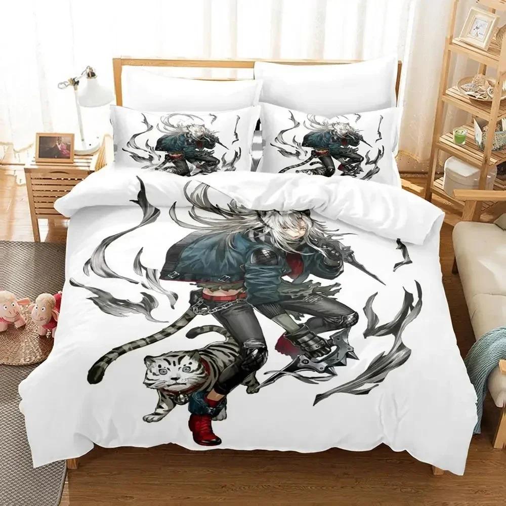 Elegant Lightweight king Queen Quilt Comforter Home Textiles For 3D Anime Arknights Bed Size Boys Adult
