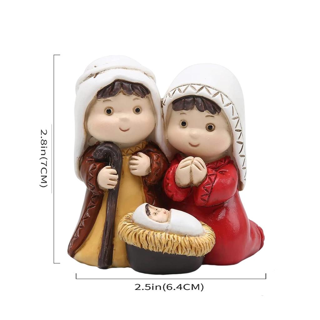 Holy Family Figurine Home Indoor Decoration Ornament for Desktop Office