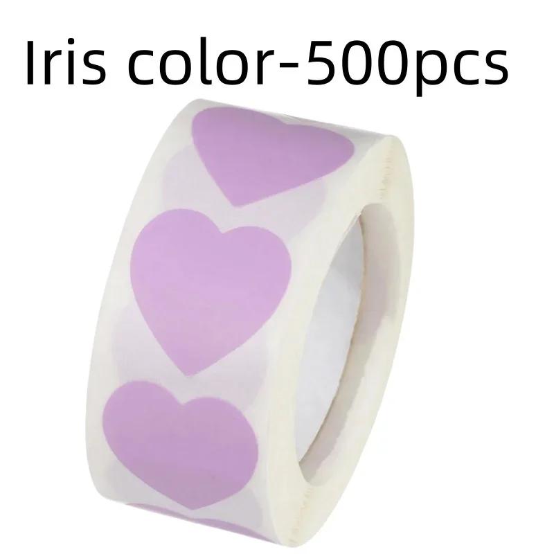 500Pcs Love Heart Stickers Roll Cute Heart Shaped Seal Labels for Scrapbooking Craft Birthday Party Gift Packaging Stationery