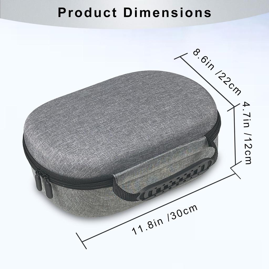 Hard Carrying Case for Apple Vision Pro VR Headset - Compatible with Battery & Charger Accessories, Handheld Design Storage Case