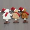 Christmas Tree Decorations Santa Hat Bear Christmas Ornament Fabric Doll Small Pendant For Home Party And Holiday